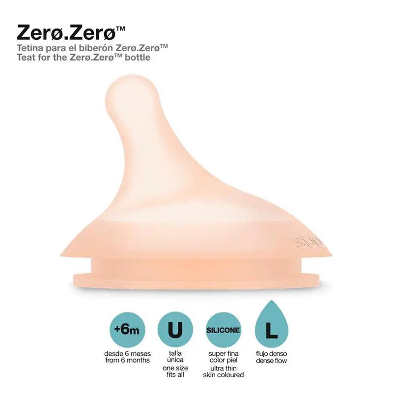 Suavinex Tétine anti-colique L Flow Silicone, 2 unités