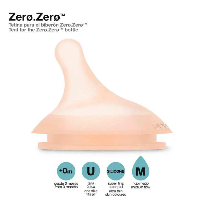 Suavinex Tétine anti-colique M Silicone Flush, 2 unités