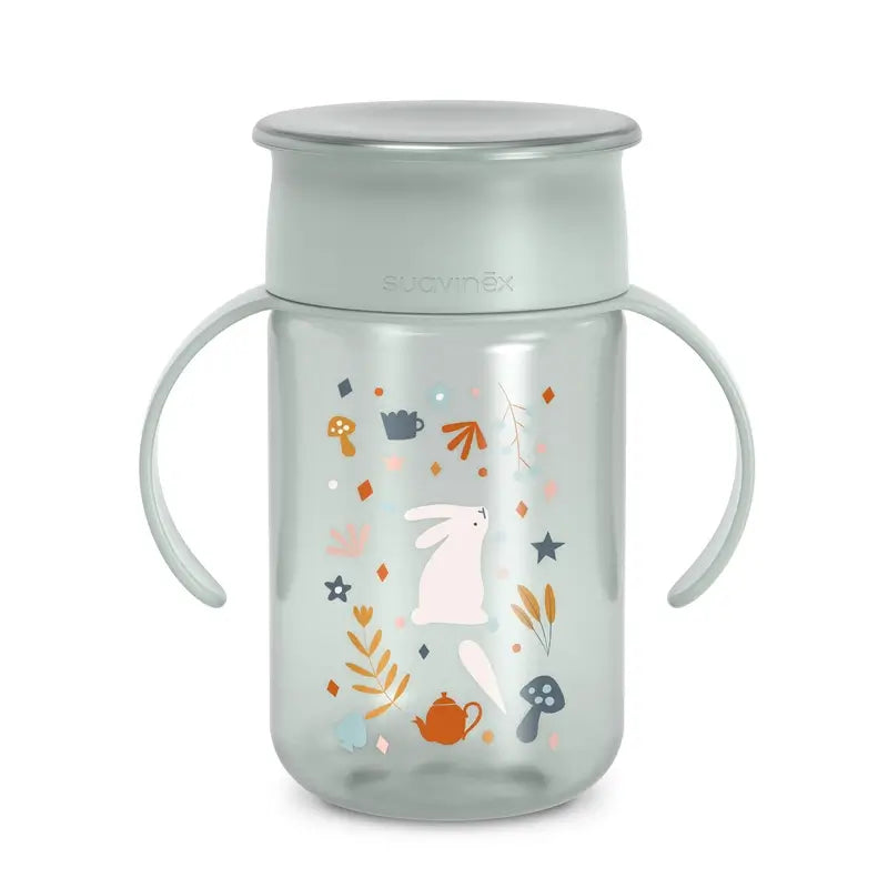 Suavinex 360 Tasse anti-goutte 340 ml, +12 mois, Wonderland Green