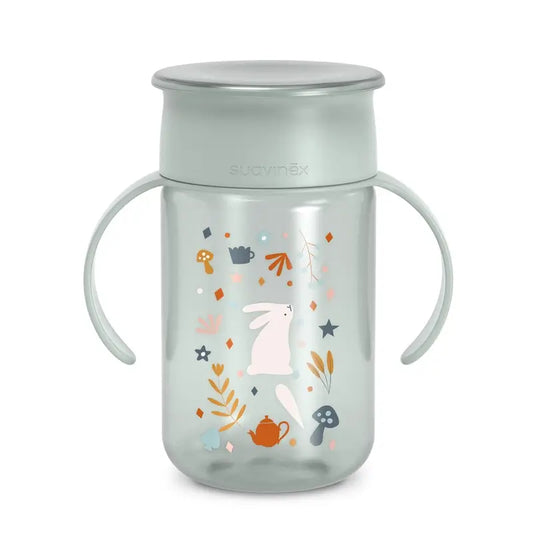 Suavinex 360 Tasse anti-goutte 340 ml, +12 mois, Wonderland Green