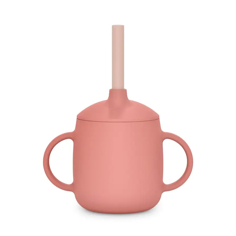 Suavinex Tasse d'apprentissage 3-en-1 en silicone, +6 mois, rose