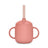 Suavinex Tasse d'apprentissage 3-en-1 en silicone, +6 mois, rose