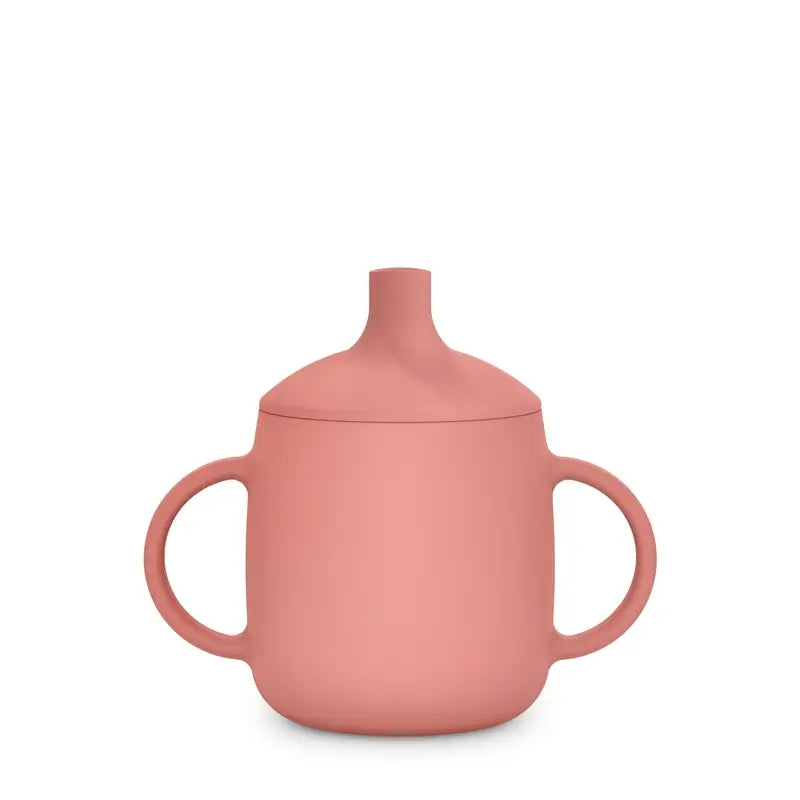 Suavinex Tasse d'apprentissage 3-en-1 en silicone, +6 mois, rose
