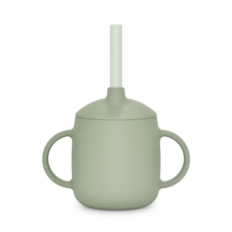 Suavinex Tasse d'apprentissage 3-en-1 en silicone, +6 mois, vert