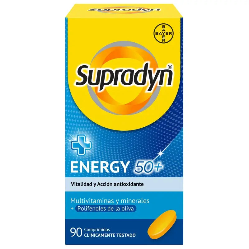 Supradyn Energy 50+ Vitamines, Minéraux et Energie, 90 comprimés