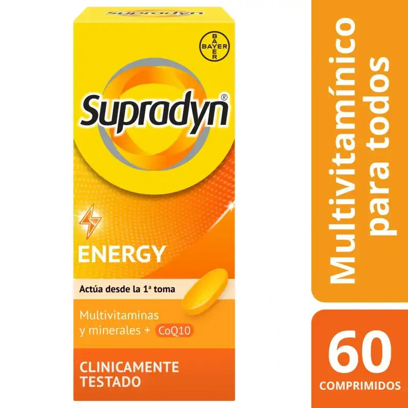 Supradyn Energy Vitamines, Minéraux, Energie et Vitalité, 60 Comprimés