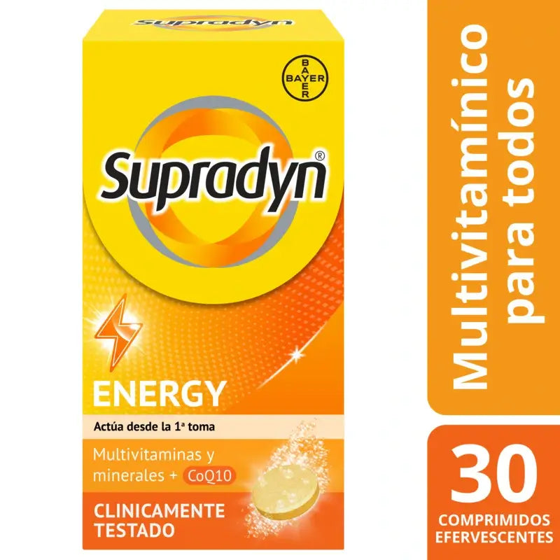 Supradyn Energy Vitamines et énergie, 30 comprimés effervescents