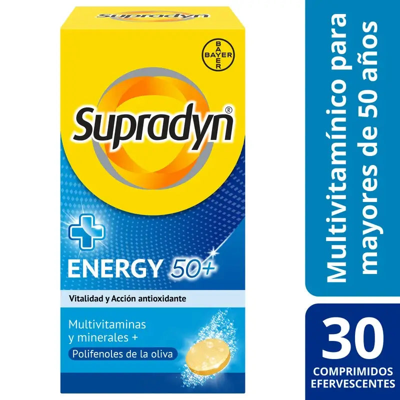 Supradyn Energy 50+ Vitamines et énergie, 30 comprimés effervescents