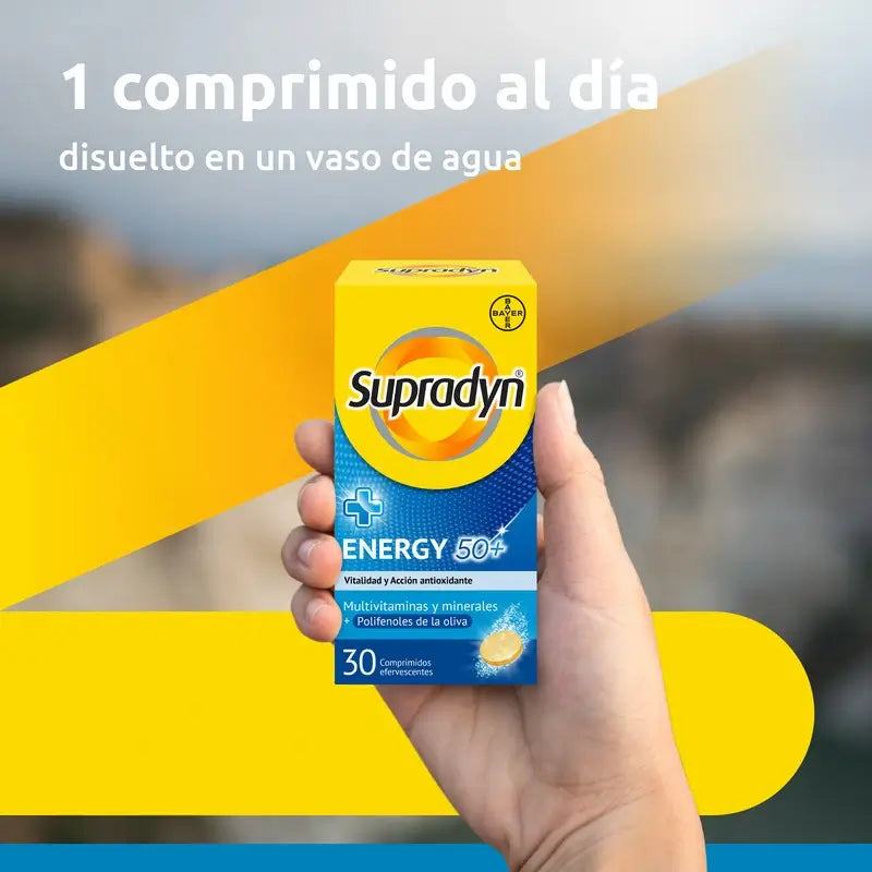 Supradyn Energy 50+ Vitamines et énergie, 30 comprimés effervescents