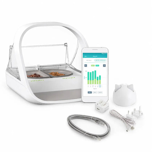 Sure Petcare Surefeed Pack Connect : distributeur automatique de nourriture avec puce électronique + hub de connexion