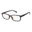 Surgicalmed Euro Optics Lunettes de lecture Duna Presbyopia (Marron foncé mat, branches noires, décoration gris foncé) (+1.50)