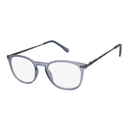 Surgicalmed Euro Optics Lunettes de Lecture Presbytie Légère (Bleu Mat Transparent & Branches Gris Foncé) (+2.50) Bleu Mat Transparent & Branches Gris Foncé, 1 pièce
