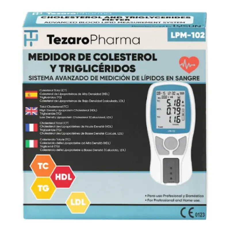 Mesureur de cholestérol et de triglycérides Surgicalmed par Tezaro Pharma, 1 pc.