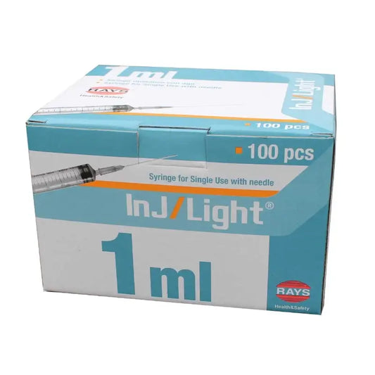 Surgicalmed Rays Tuberculin Syringes 1 Ml With Needle 25G 0,5X16 Mm Inj/Light - Box of 100 pcs, 100 pcs.