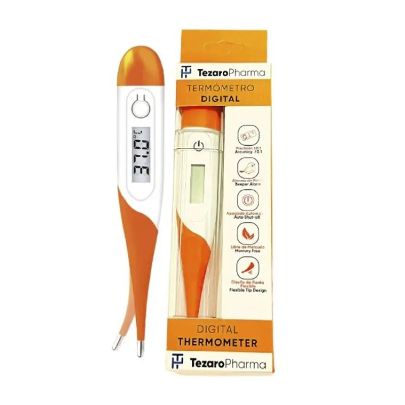 Surgicalmed Tezaro Pharma Thermomètre digital à pointe flexible Tezaro Pharma, 1 pièce