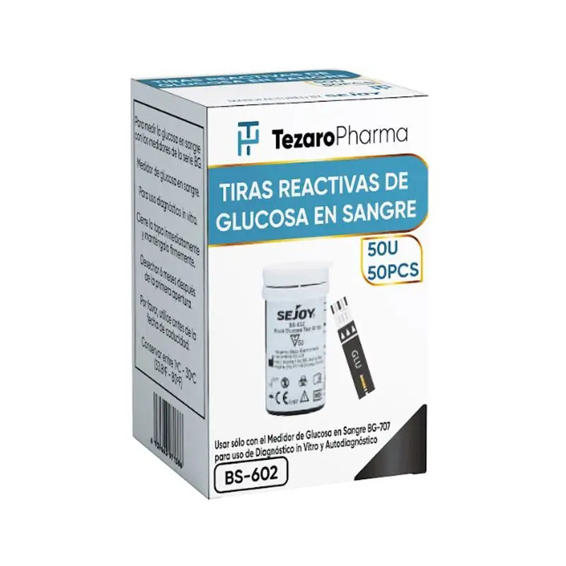 Surgicalmed Tezaro Pharma Tezaro Pharma Bandelettes de test de glycémie - Paquet de 50 unités, 50 unités