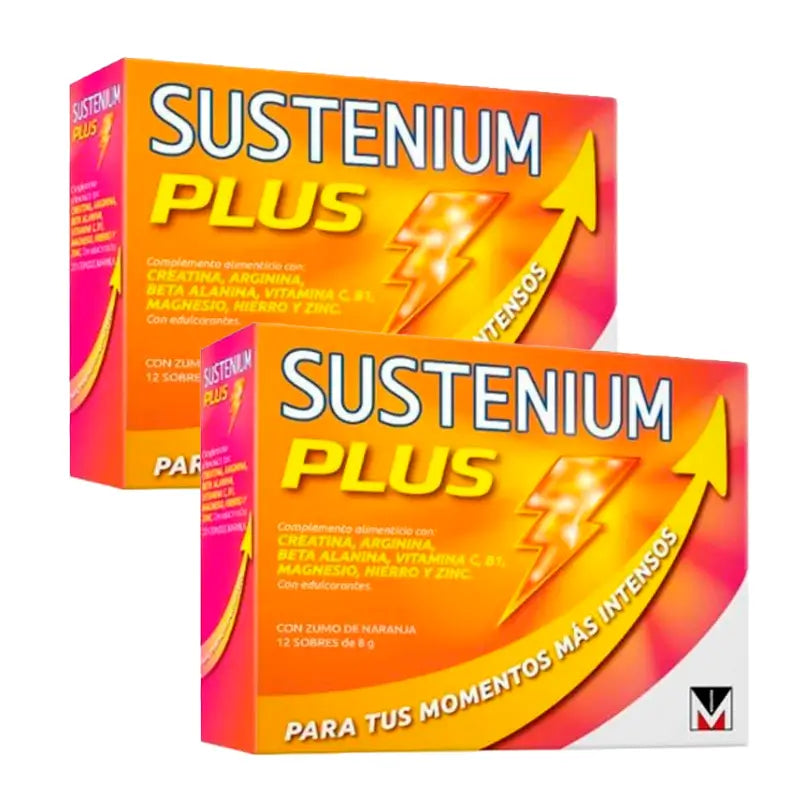 Sustenium Plus Duplo Complément alimentaire au jus d'orange 2 x (12 sachets x 8 g)