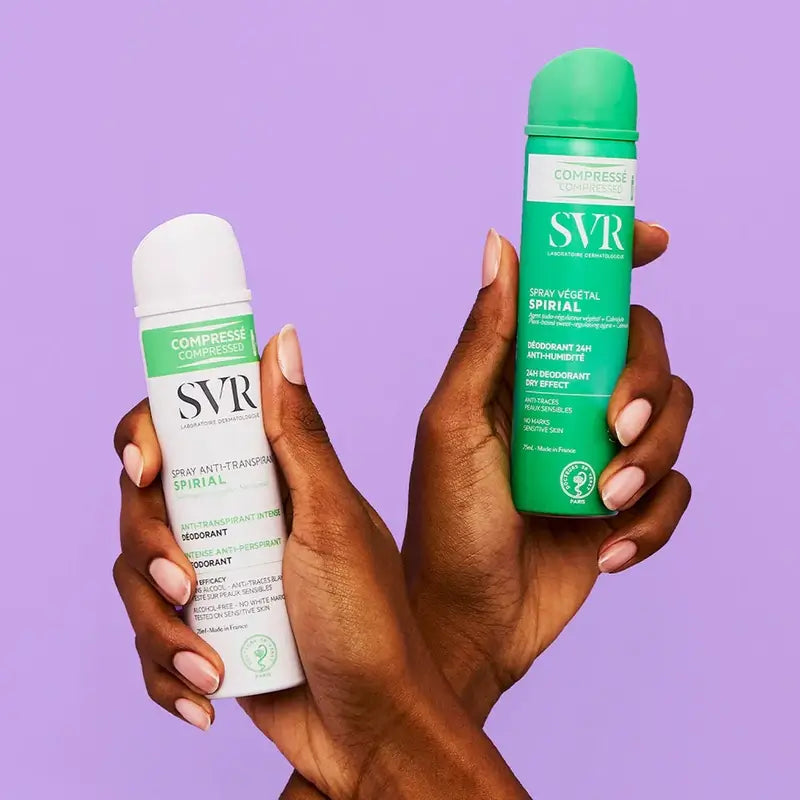 SVR Spirial Déodorant Antiperspirant Peau Sensible Spray, 2x75 ml