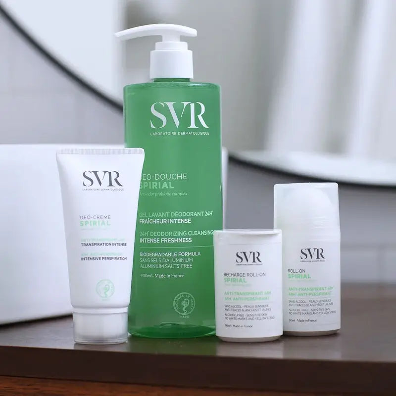 SVR Spirial Déodorant Antiperspirant Peau Sensible Spray, 2x75 ml