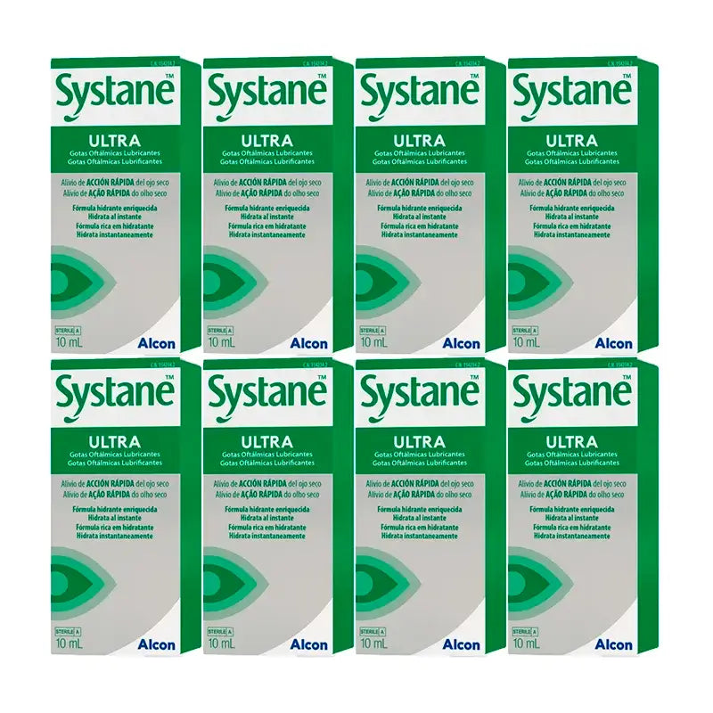 Systane Ultra Gouttes oculaires lubrifiantes, paquet de 8 x 10 ml