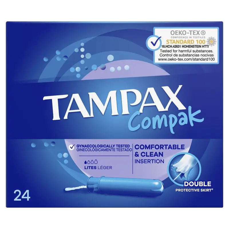 Tampax Compak Lites Tampons avec applicateur , 24 unités