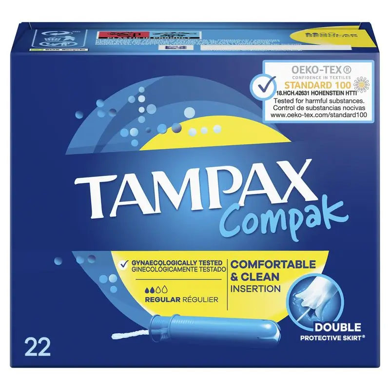 Tampax Compak Regular Tampons , 22 unités