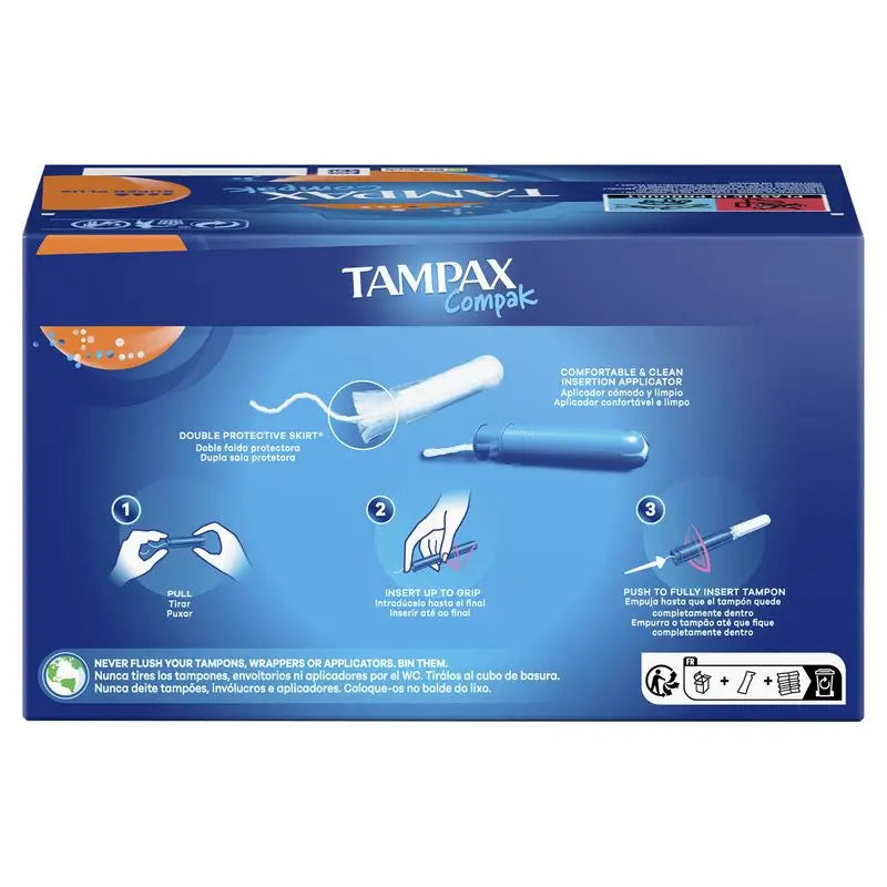 Tampax Compak Super Plus Tampons Avec Applicateur , 26 unités