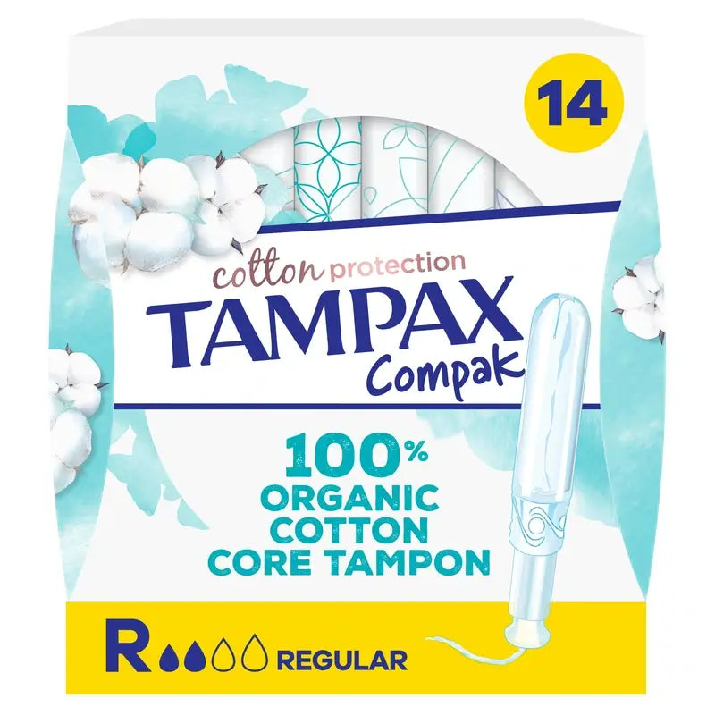 TAMPAX Coton Protection Tampons réguliers avec applicateur 16 unités