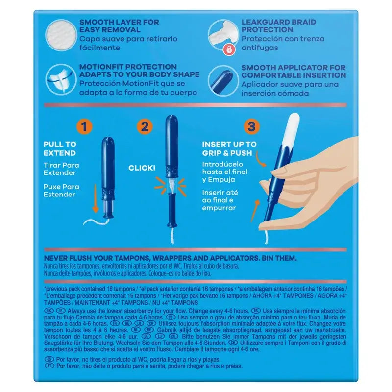 Tampax Pearl Compak Super Plus Tampons Avec Applicateur, 20 Unités