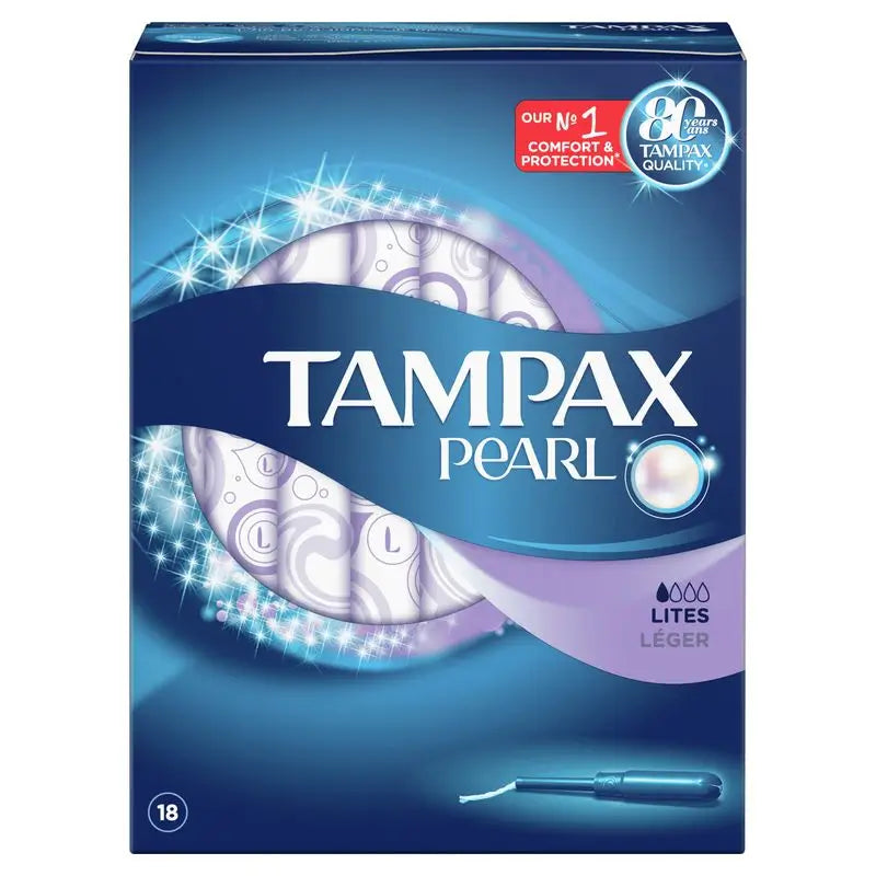 Tampax Pearl Lites Tampons avec applicateur , 18 unités