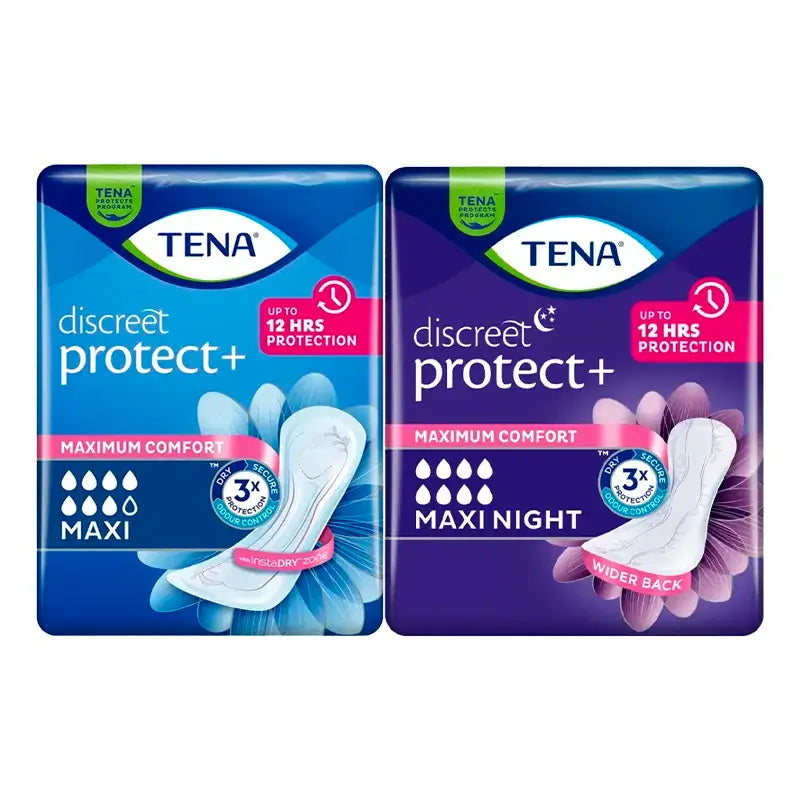 TENA Discreet Maxi 12 pcs + Maxi Night 12 pcs - 12 jours