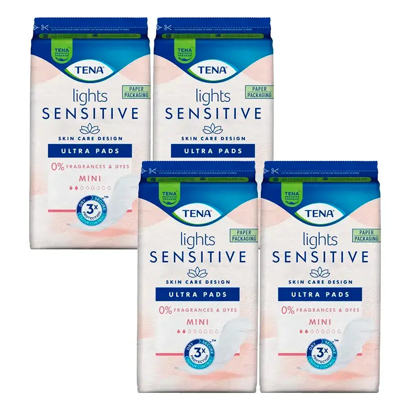 TENA Lights sensitive Mini Ultra 4 X 20 pièces - recommandé pour la ménopause
