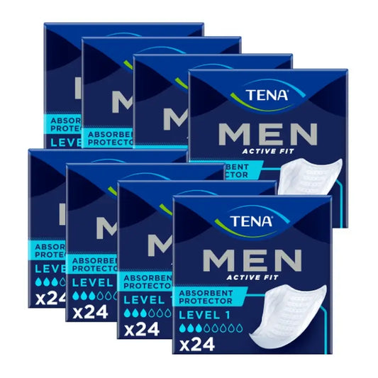 Tena Men Level 1, paquet de 8 x 24 unités