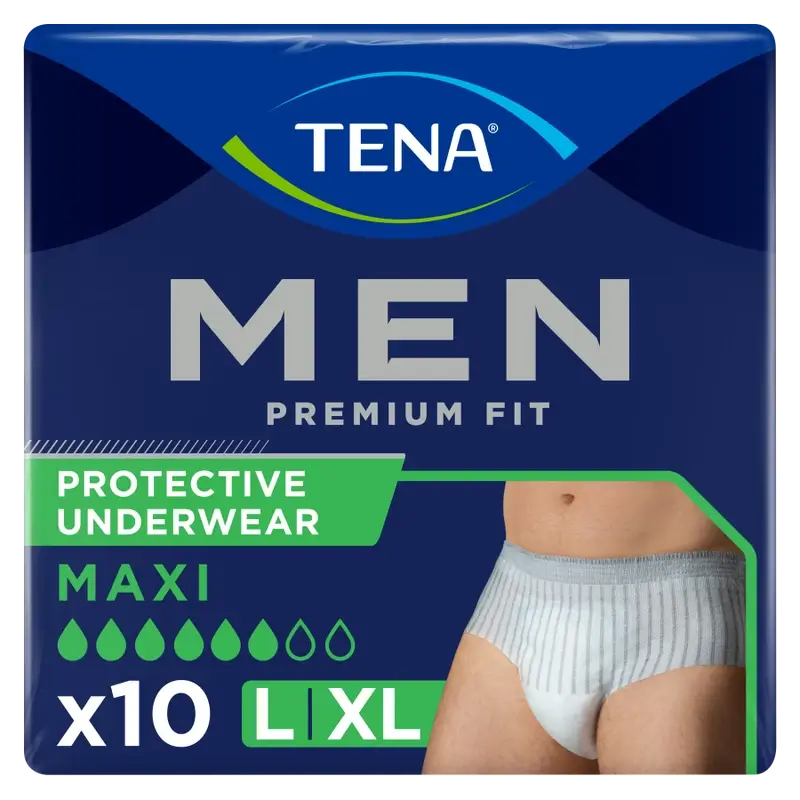 Tena Hommes Pantalon Premium Fit Taille L-XL, 10 pcs.
