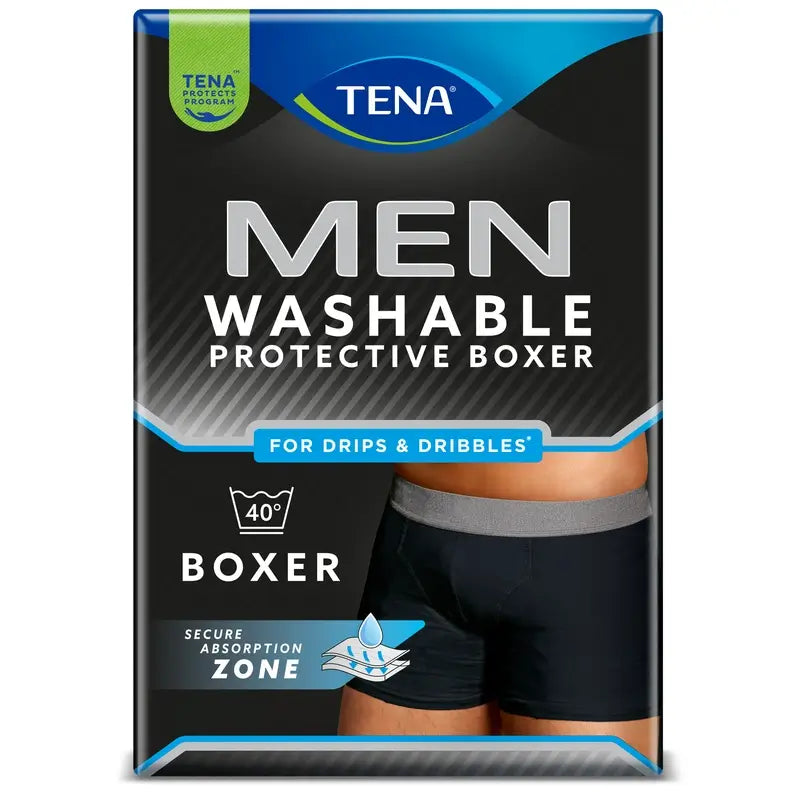 Tena Homme Boxer Lavable Noir L , 1 pc.