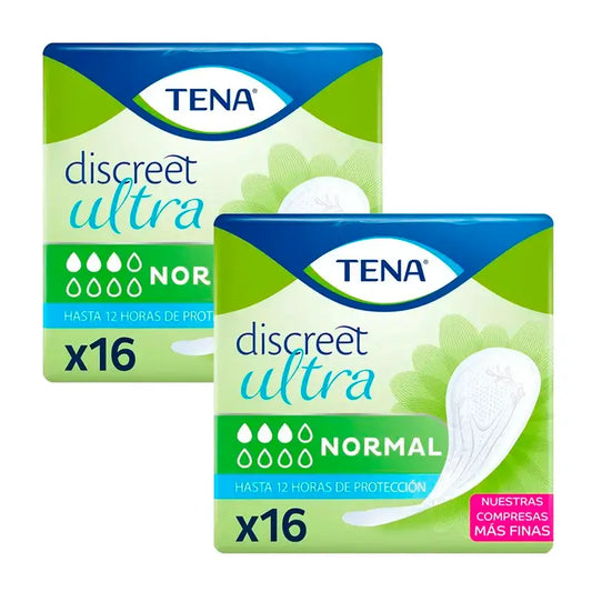 Tena Pack Discreet Normal Ultra, 2 X 16 unités