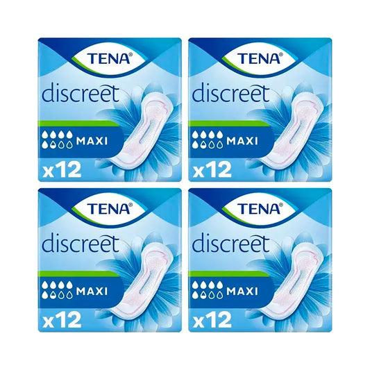 Tena Lady Pack Maxi Pads, 4 X 12 unités