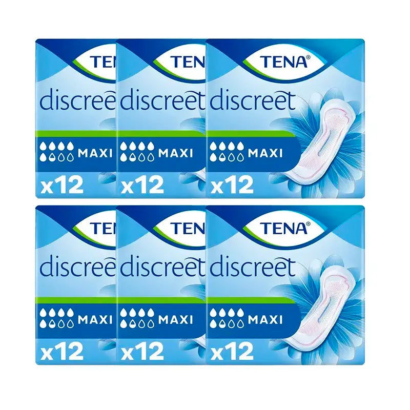 Tena Lady Pack Maxi Pads, 6 X 12 unités