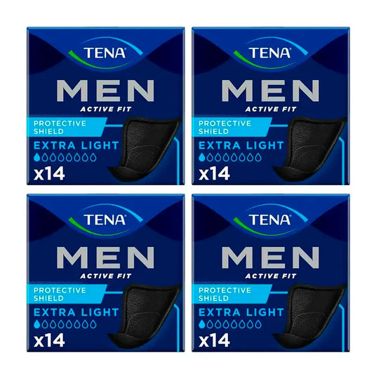 Tena Pack Men Protective Shield Extra Light, 4 X 14 unités