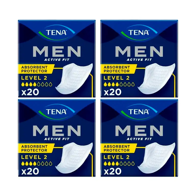 Tena Pack Men Level 2, 4 X 20 unités