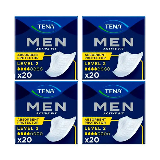 Tena Pack Men Level 2, 4 X 20 unités