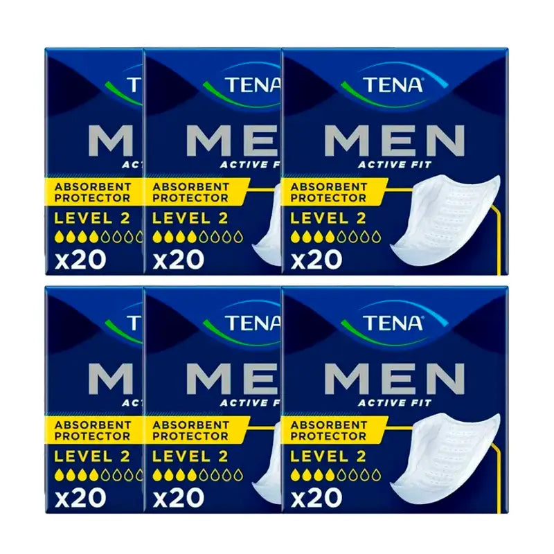Tena Pack Men Level 2, 6 X 20 unités