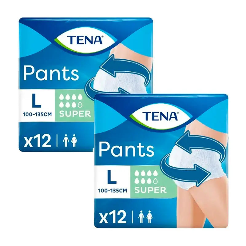 Tena Pack Pants Culotte d'incontinence absorbante Urine légère Très grande taille, 2 X 12 unités