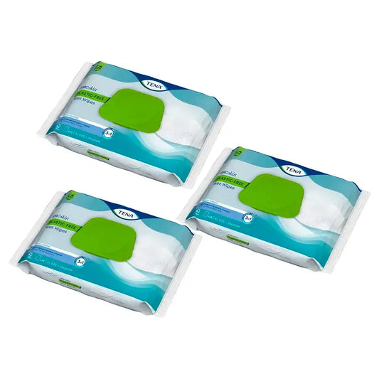 TENA ProSkin Lingettes humides sans plastique 3 x 48 pièces - 1 MOIS par changement d'absorbant