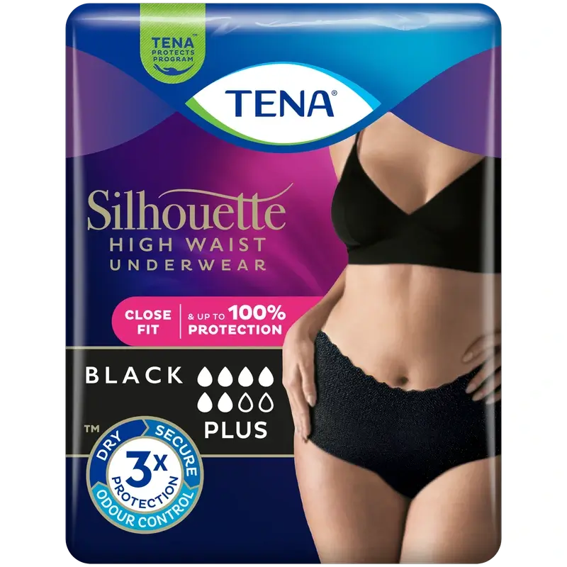 Tena Silhouette Night Plus Taille Haute Taille L, 8 unités