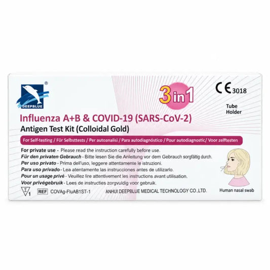 Test Duo-Antigène SARS-CoV-2 et Influenza A/B, 1 unité