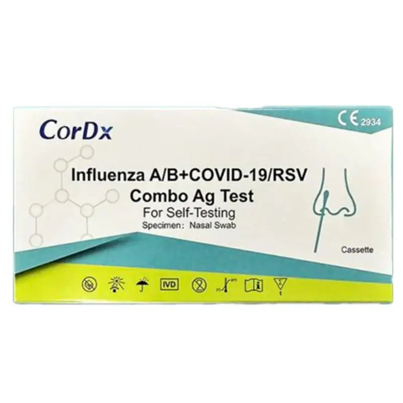 Test rapide combiné COVID-19, grippe A et B et VRS - 100 unités