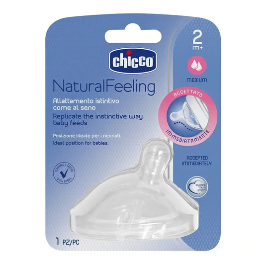 Chicco Tétine Naturalfeeling Tétine à débit moyen 1 unité 2M+