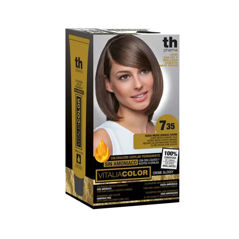 Th Pharma V Color- Tinting Kit No. 7.35 Ammonia Free C/Liquid Gold