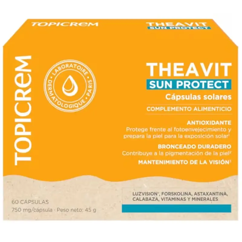 Topicrem Theavit Solar Sun Protect, 60 gélules